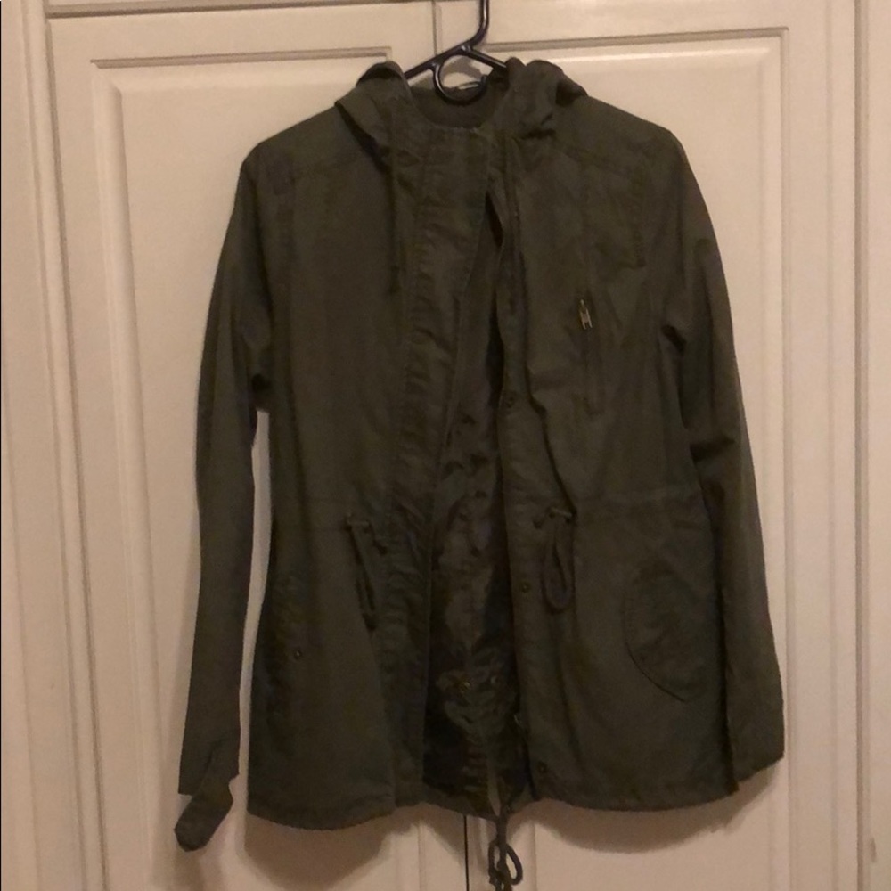 Ambiance Olive Utility Jacket Size Large